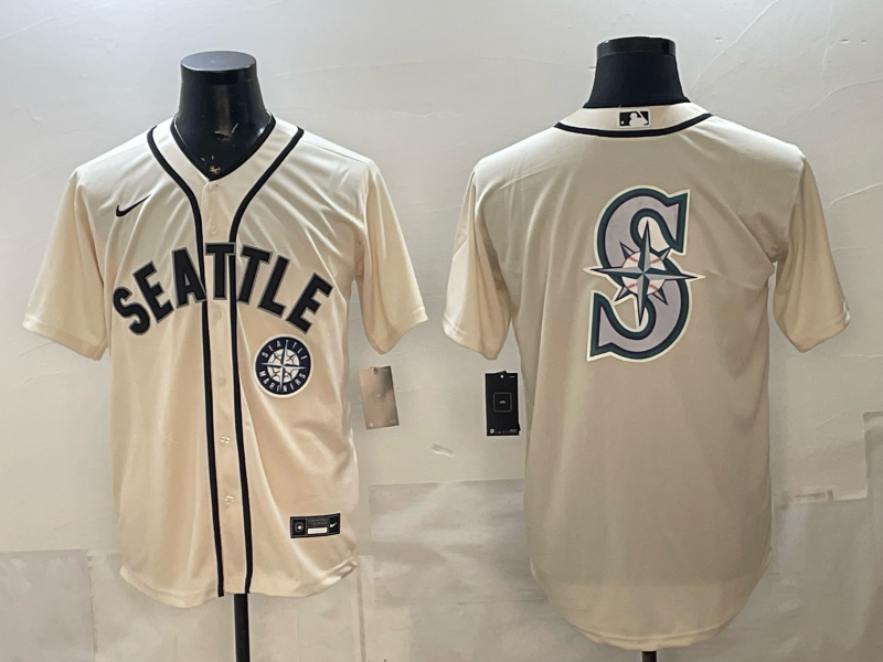 Men 2026 Seattle Mariners blank cream Nike MLB Jersey 098717->seattle mariners->MLB Jersey